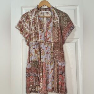Karlie patchwork print dress